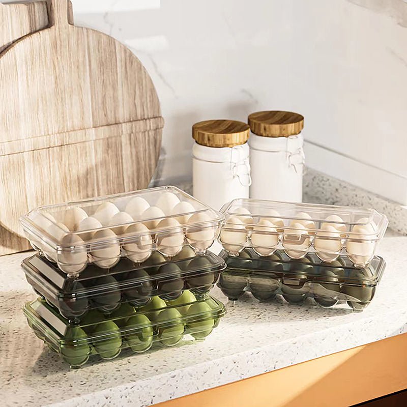 Egg Storage Box 15 Grids - Stackable, Transparent, Fresh - Keeping - EmporiumForAll