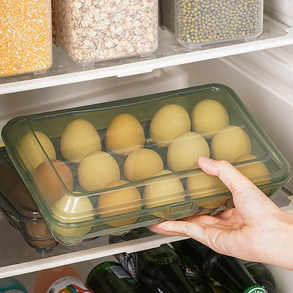 Egg Storage Box 15 Grids - Stackable, Transparent, Fresh - Keeping - EmporiumForAll