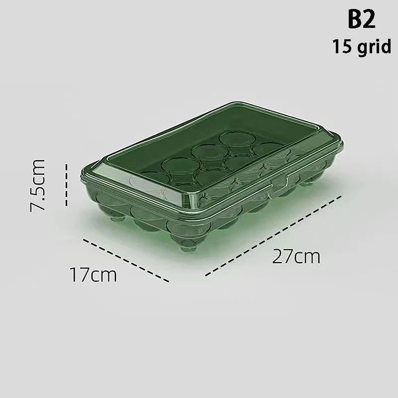 Egg Storage Box 15 Grids - Stackable, Transparent, Fresh - Keeping - EmporiumForAll
