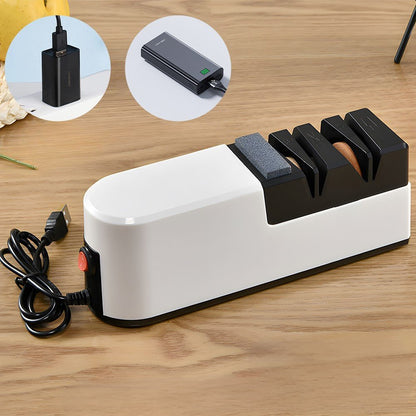 Electric Knife Sharpener USB Rechargeable 4 - Slot Home Kitchen - EmporiumForAll