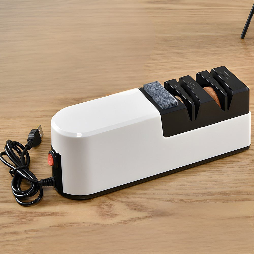 Electric Knife Sharpener USB Rechargeable 4 - Slot Home Kitchen - EmporiumForAll
