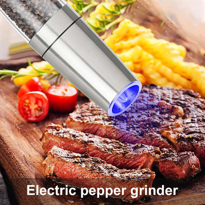 Electric Salt Pepper Grinder - Automatic LED Spice Mill Set - EmporiumForAll