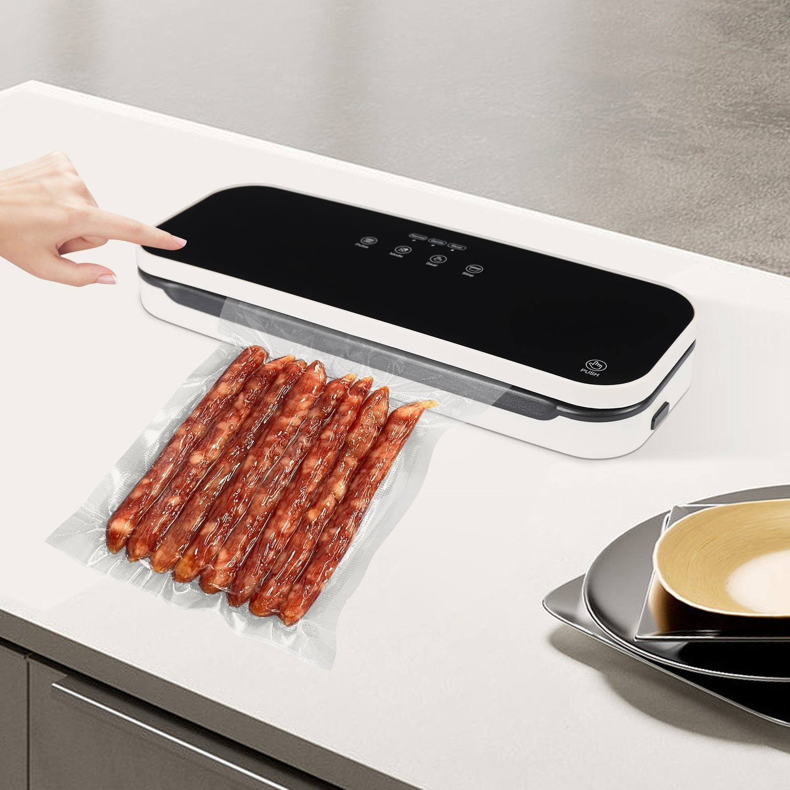 Food Vacuum Sealer Machine - Preserve Meat & Produce - EmporiumForAll