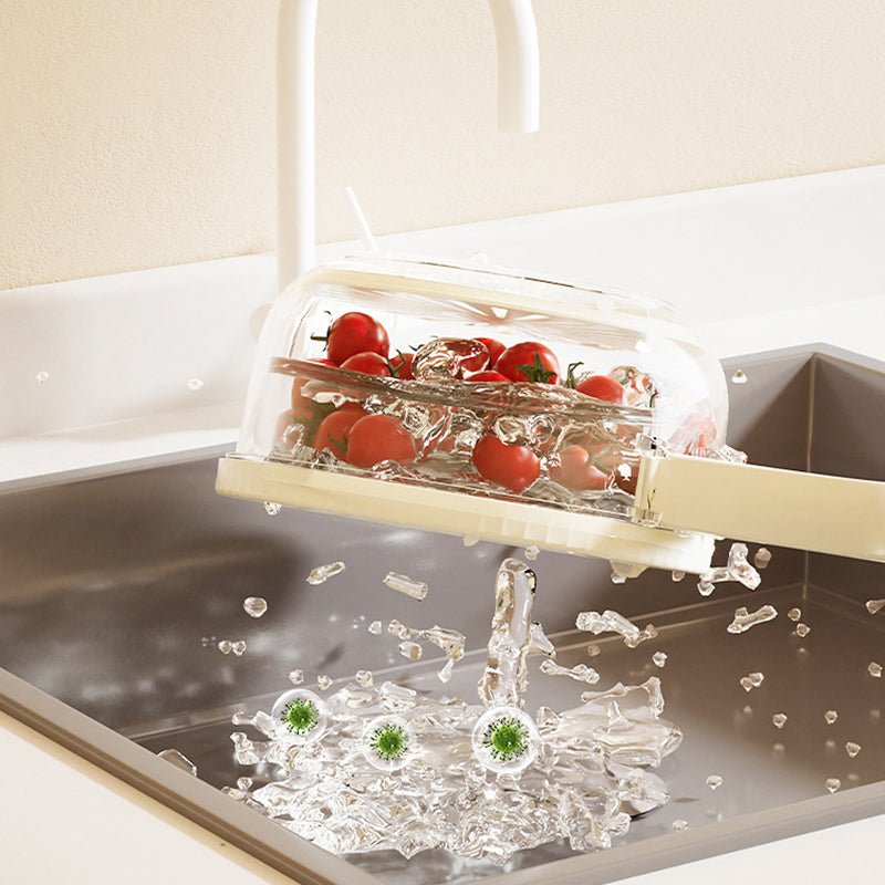 Fruit & Veggie Strainer: 2 - in - 1 Drain Basket with Lid - EmporiumForAll