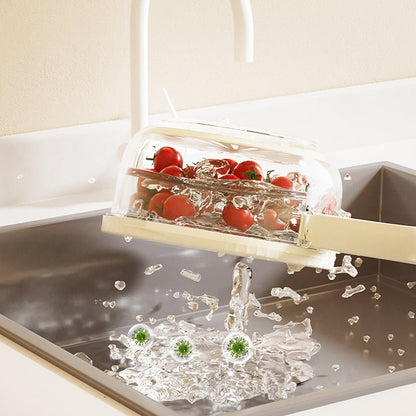 Fruit & Veggie Strainer: 2 - in - 1 Drain Basket with Lid - EmporiumForAll