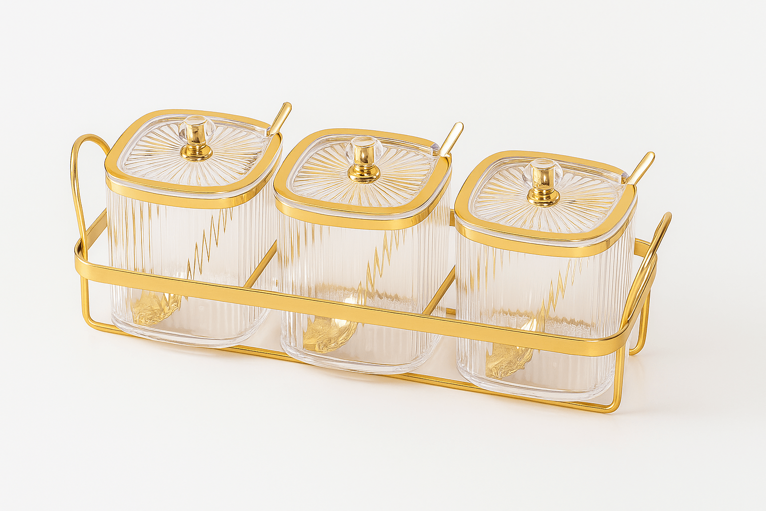 3 pcs set Clear Square