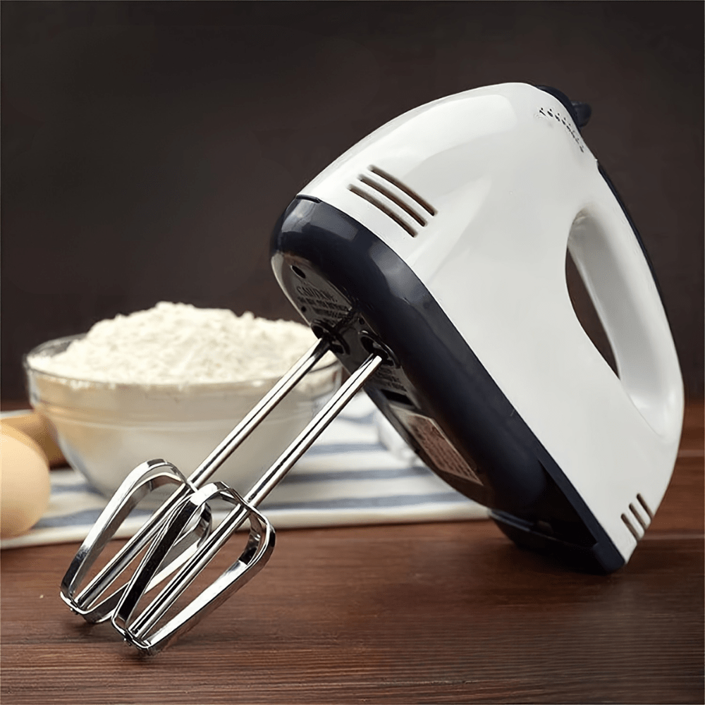 Hand Mixer 7 - Speed, Stainless Steel, Perfect for Baking & Whisking - EmporiumForAll