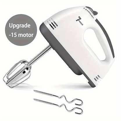 Hand Mixer 7 - Speed, Stainless Steel, Perfect for Baking & Whisking - EmporiumForAll