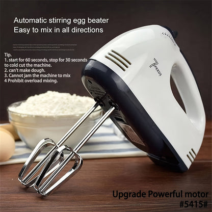 Hand Mixer 7 - Speed, Stainless Steel, Perfect for Baking & Whisking - EmporiumForAll