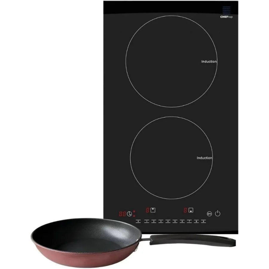 Induction Cooktop 1800W, Digital Ceramic Top, Dual Zones - EmporiumForAll