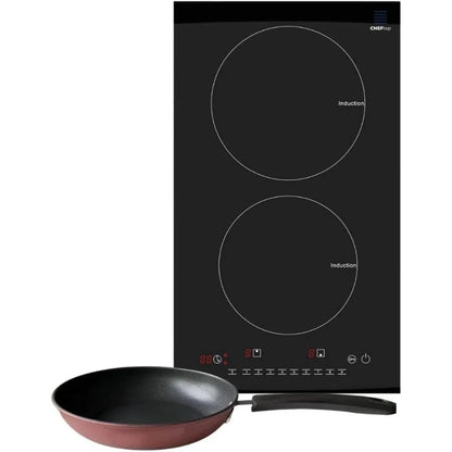 Induction Cooktop 1800W, Digital Ceramic Top, Dual Zones - EmporiumForAll