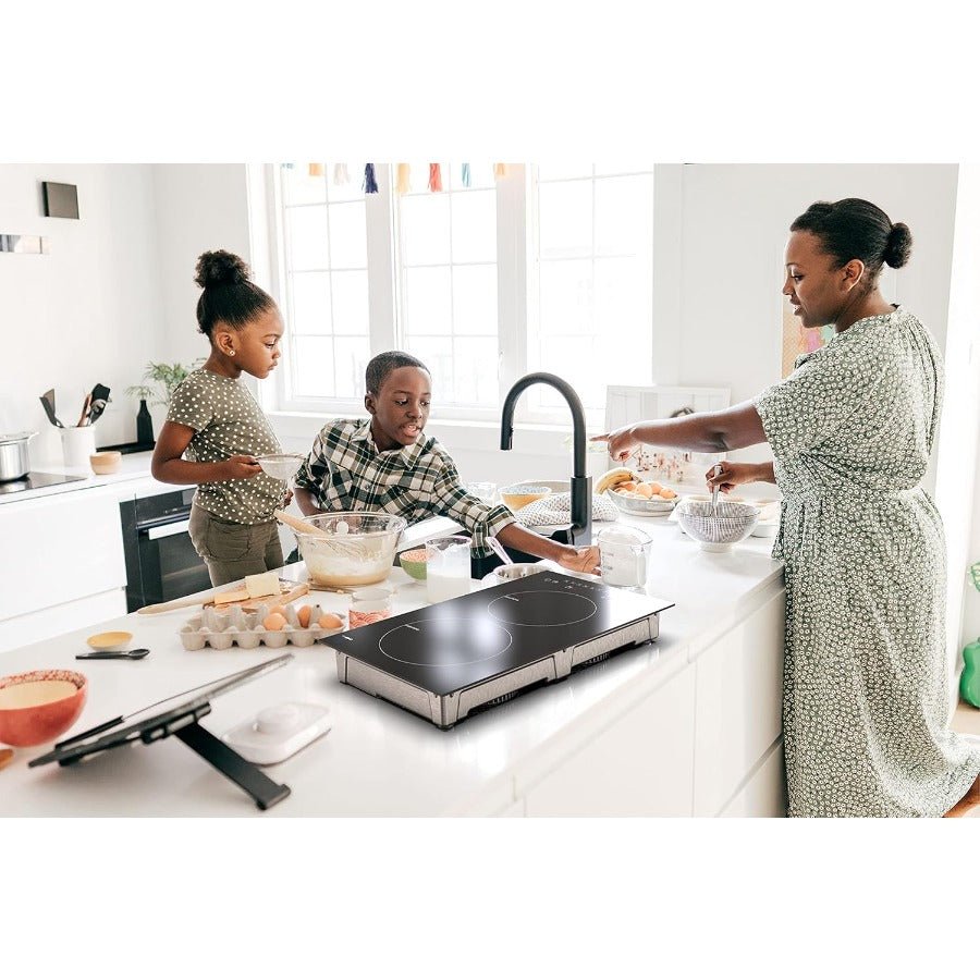 Induction Cooktop 1800W, Digital Ceramic Top, Dual Zones - EmporiumForAll