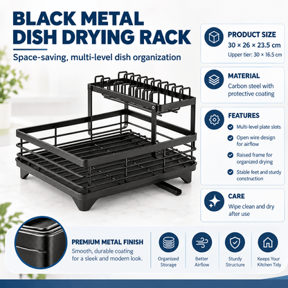 Kitchen Sink Organization Bundle – Dish Drainer & Accessories - EmporiumForAll