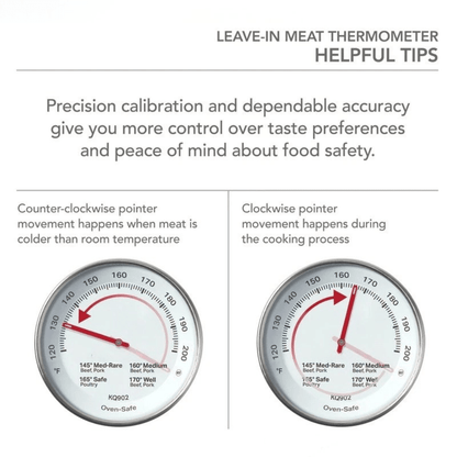 Meat Thermometer 3 Inch Analog Easy Read Precision Cooking Tool New - EmporiumForAll