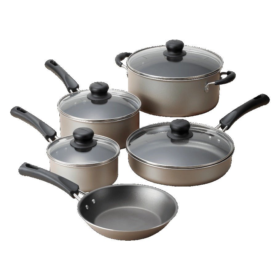 Non - Stick Cookware Set - Champagne - EmporiumForAll