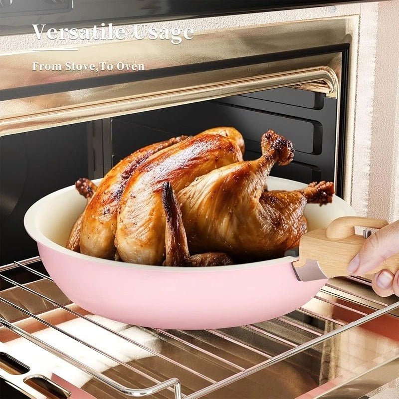 Non - Stick Cookware Set – Stackable with Removable Handles - EmporiumForAll