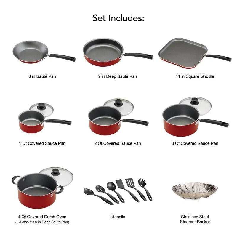 Nonstick Pots and Pans Set – Durable, Dishwasher Safe Kitchen Essentials - EmporiumForAll