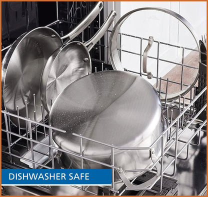 Nonstick Stainless Steel Cookware Set - 10 - Piece Kitchen Essential - EmporiumForAll