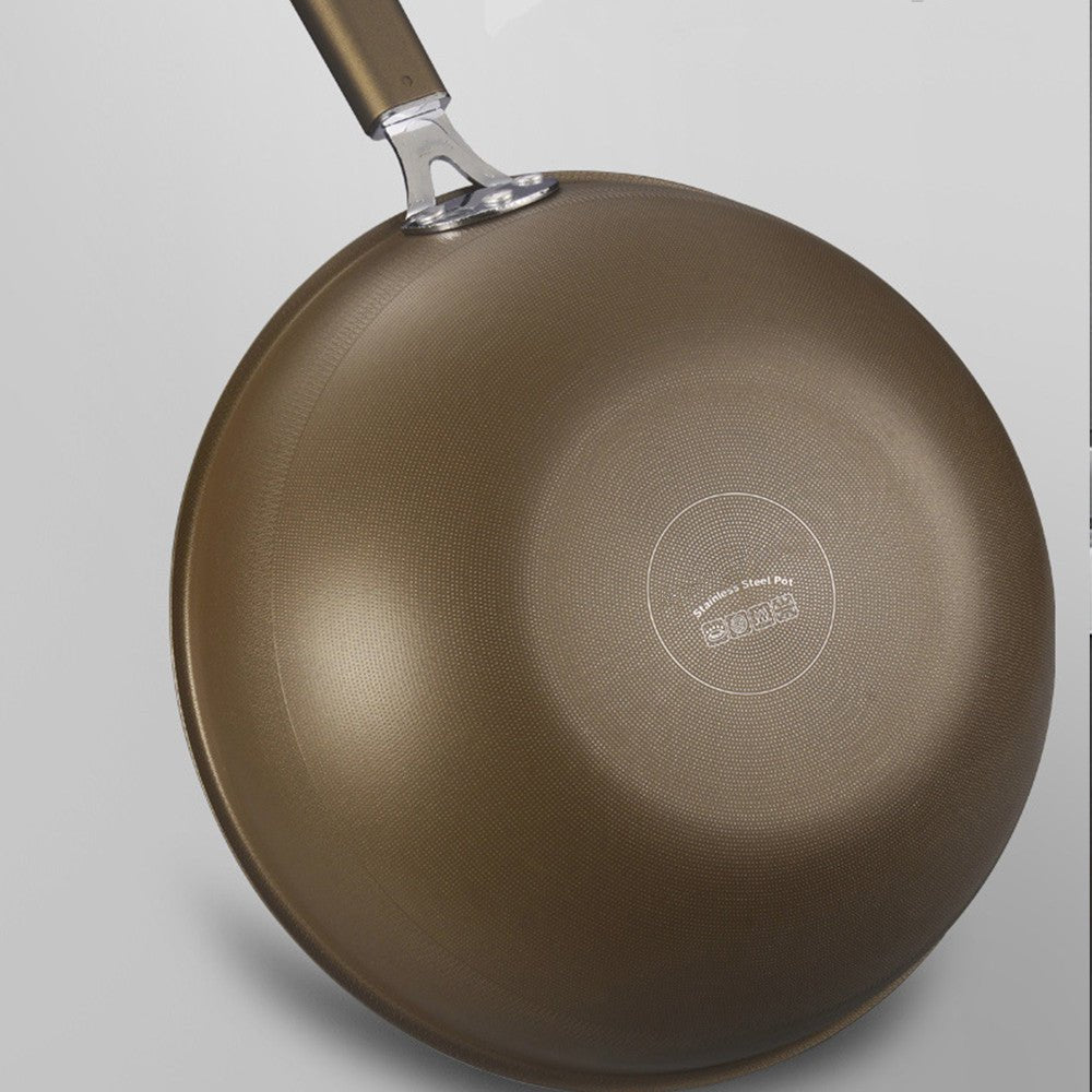 Nonstick Titanium Wok Frying Pan - Induction & Gas Stove Safe - EmporiumForAll