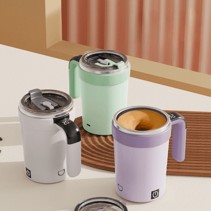 Portable Auto Stirring Cup - Smart Temp & Leak - Proof Design, 380ml - EmporiumForAll