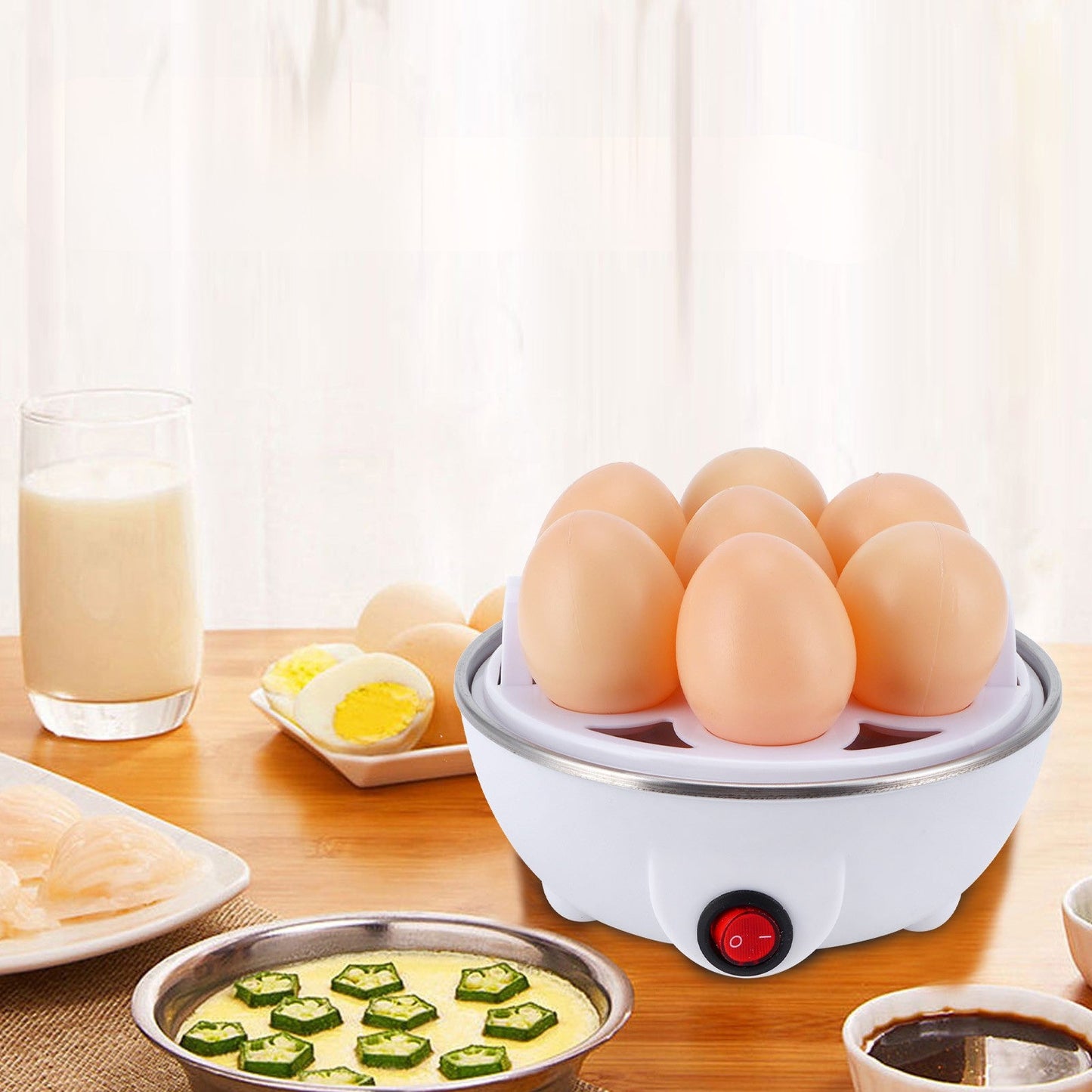 Portable BPA - Free Electric Egg Cooker - Healthy & Eco - Friendly - EmporiumForAll