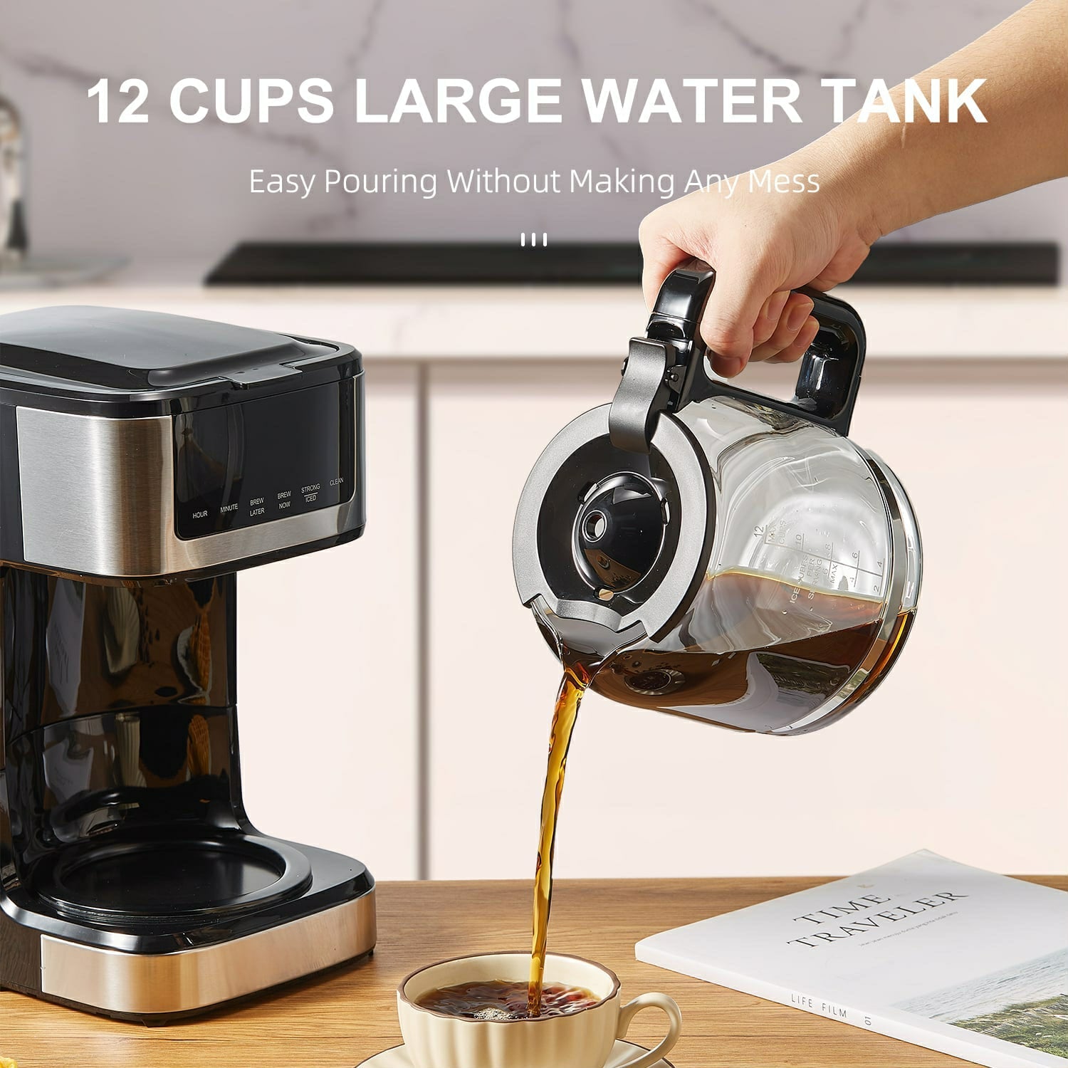 Programmable Drip Coffee Maker 12 - Cup with Touchscreen - EmporiumForAll