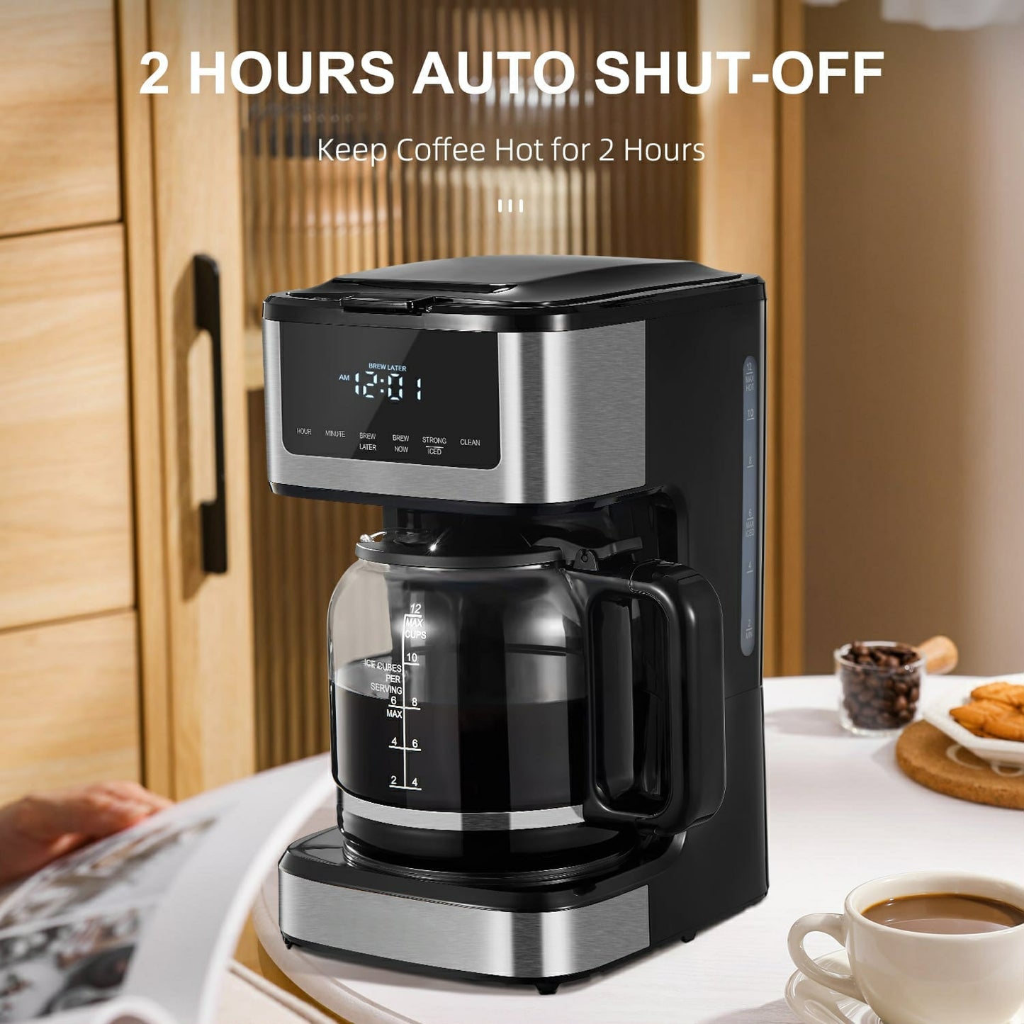 Programmable Drip Coffee Maker 12 - Cup with Touchscreen - EmporiumForAll