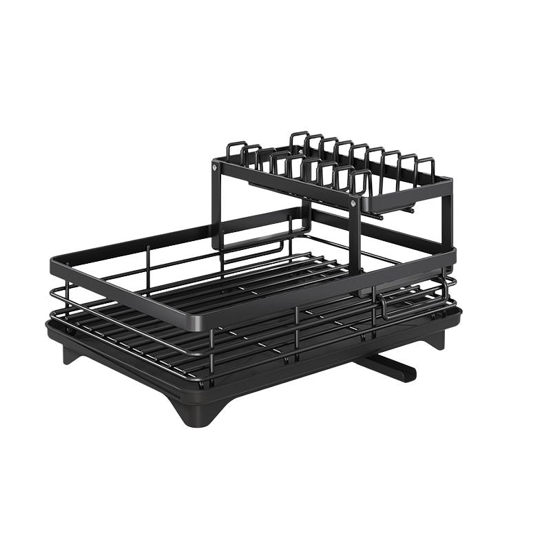 Rustproof Dish Drainer - Adjustable Spout & Large Capacity - EmporiumForAll