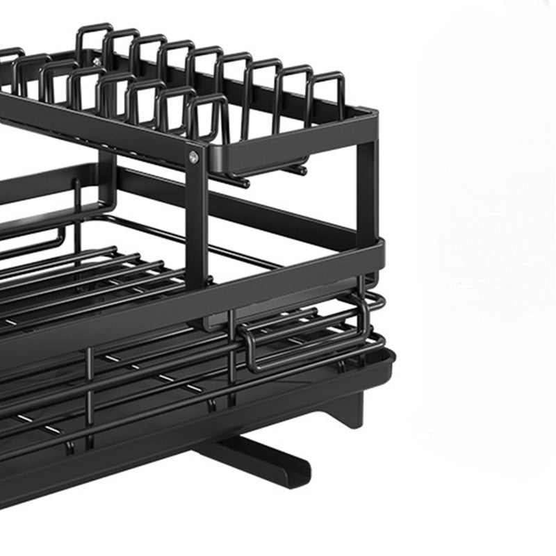 Rustproof Dish Drainer - Adjustable Spout & Large Capacity - EmporiumForAll