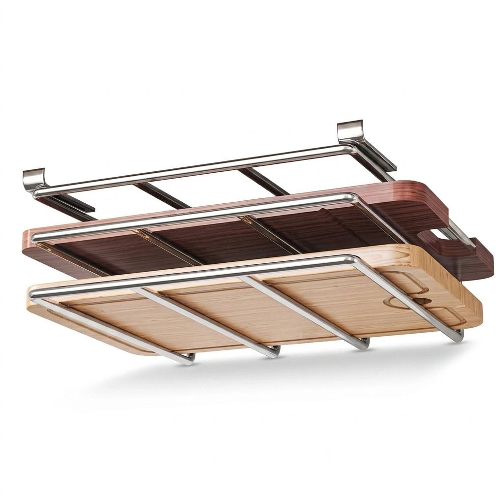 Rustproof Stainless Steel Kitchenware Storage Rack - EmporiumForAll