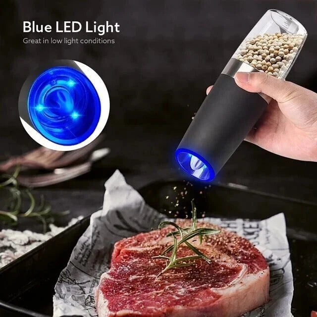 Gravity Electric Salt &amp; Pepper Grinder – Automatic Tilt-to-Spice Mill