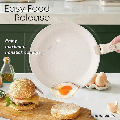 Space - Saving Nonstick Cookware Set – Detachable Handle, Stackable Pots & Pans, Induction Compatible, Dishwasher Safe - EmporiumForAll