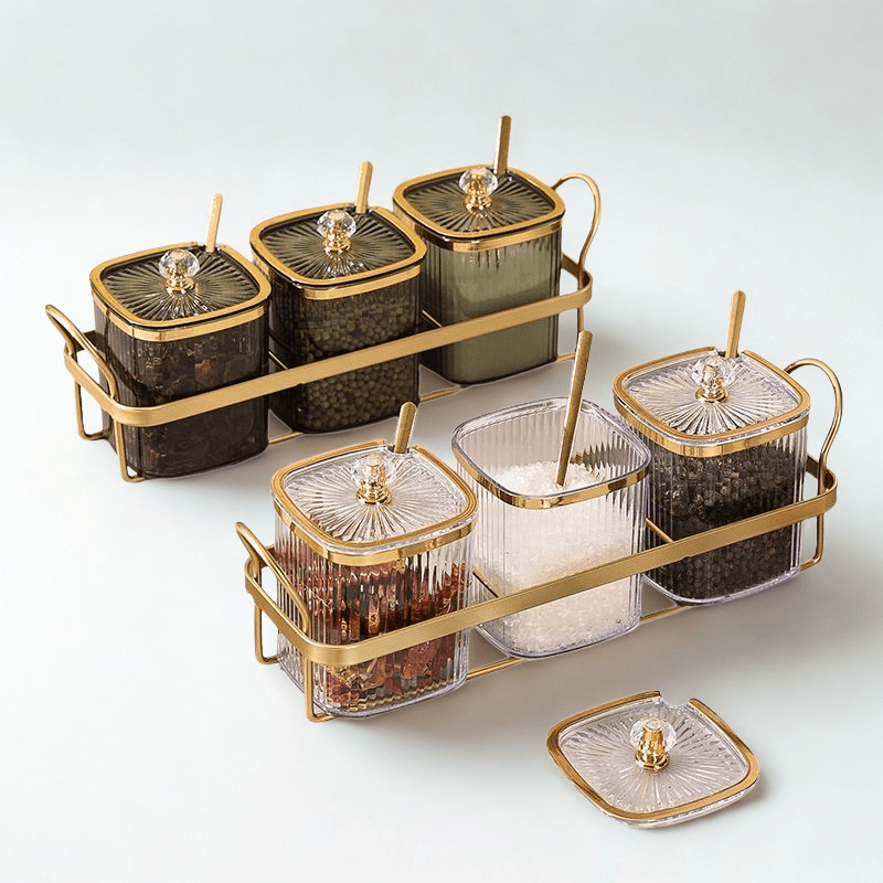 Spice Jar Set - Luxury Kitchen Storage - EmporiumForAll