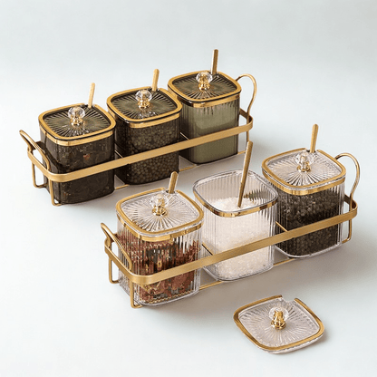 Spice Jar Set - Luxury Kitchen Storage - EmporiumForAll