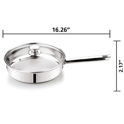 Stainless Steel 10 - Piece Cookware Set Induction Compatible Kitchen Essential New - EmporiumForAll