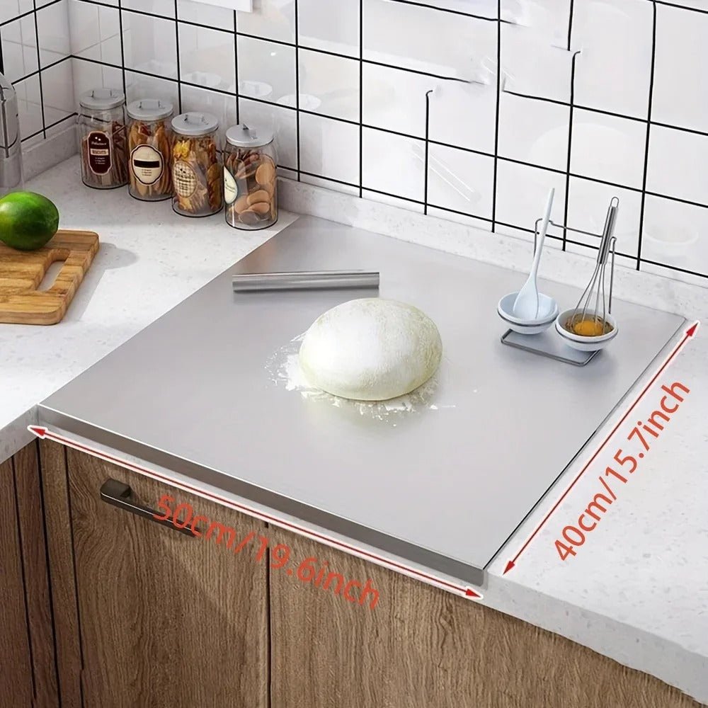 Stainless Steel Cutting Board for Dough, Chopping & More - EmporiumForAll