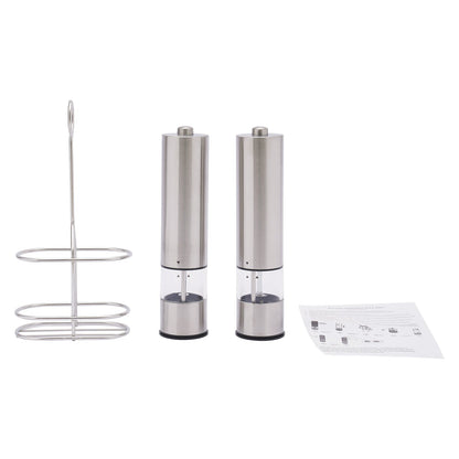 Stainless Steel Electric Salt & Pepper Grinder - Easy One - Touch - EmporiumForAll