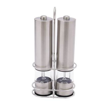 Stainless Steel Electric Salt & Pepper Grinder - Easy One - Touch - EmporiumForAll