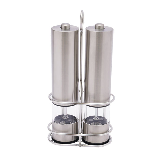 Stainless Steel Electric Salt & Pepper Grinder - Easy One - Touch - EmporiumForAll