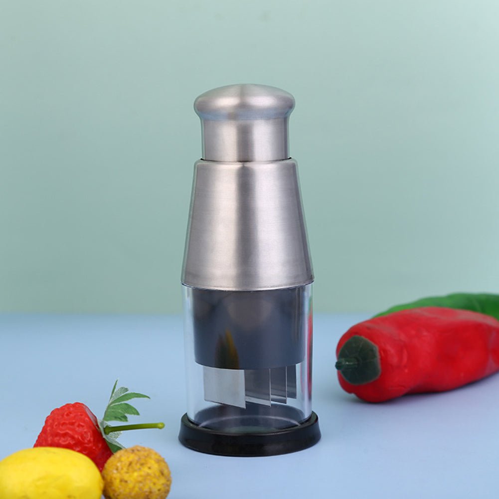Stainless Steel Hand Chopper - Effortless Garlic & Veggie Mincer - EmporiumForAll