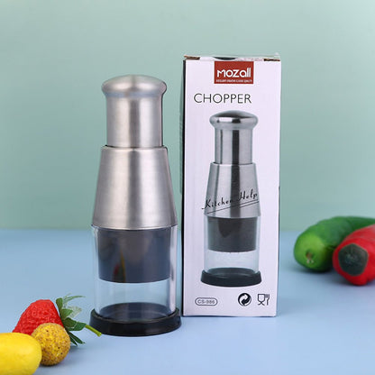 Stainless Steel Hand Chopper - Effortless Garlic & Veggie Mincer - EmporiumForAll