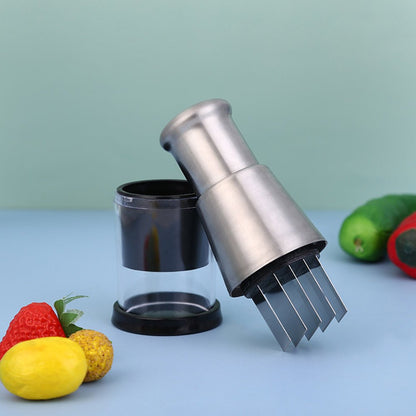 Stainless Steel Hand Chopper - Effortless Garlic & Veggie Mincer - EmporiumForAll