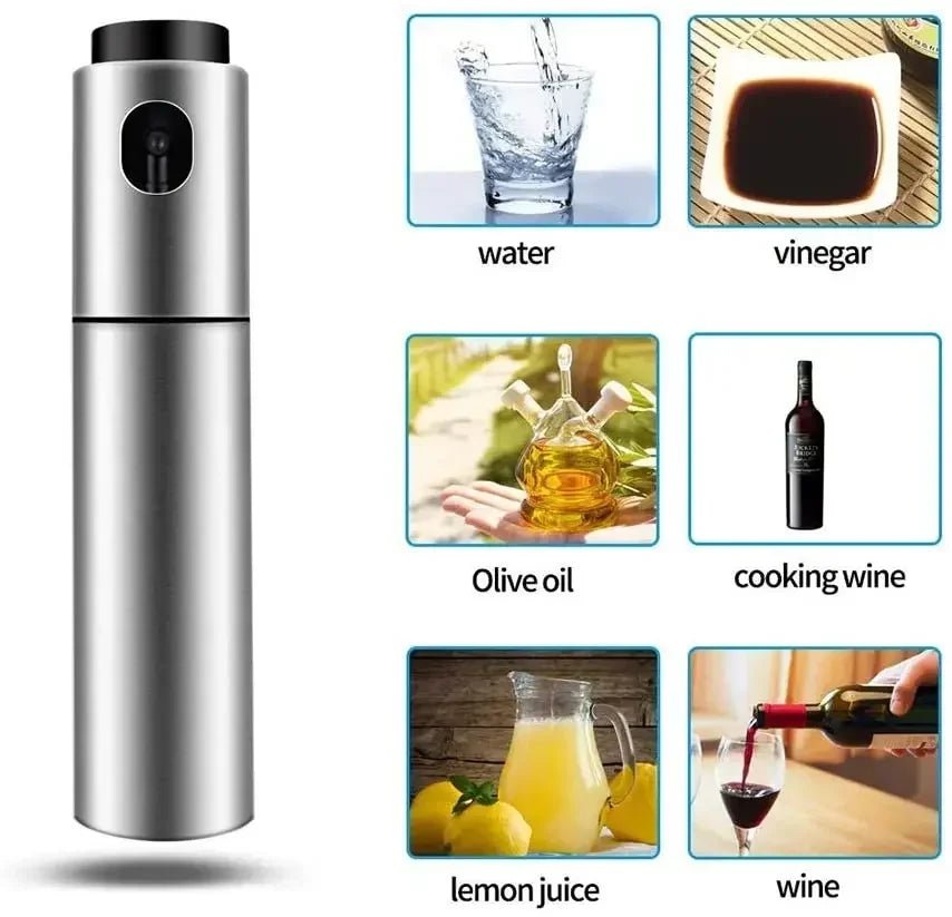 Stainless Steel Oil Sprayer 100ML - BBQ & Kitchen Essential - EmporiumForAll