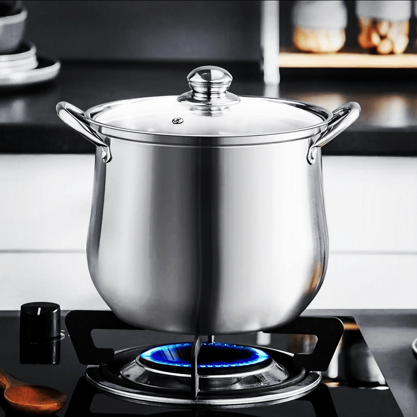 Stainless Steel Soup Pot - Large Capacity, Induction Ready - EmporiumForAll