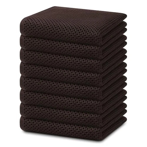 Ultra - Absorbent Cotton Kitchen Towels Fast Dry 8 - Pack Set - EmporiumForAll