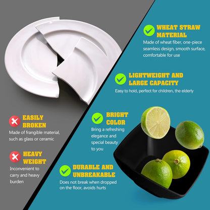 Unbreakable Wheat Straw Dinnerware - 56 Pieces - EmporiumForAll