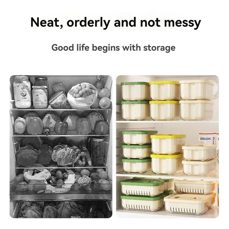 Vegetable Crisper Box - Double - Layer Food Organizer - EmporiumForAll