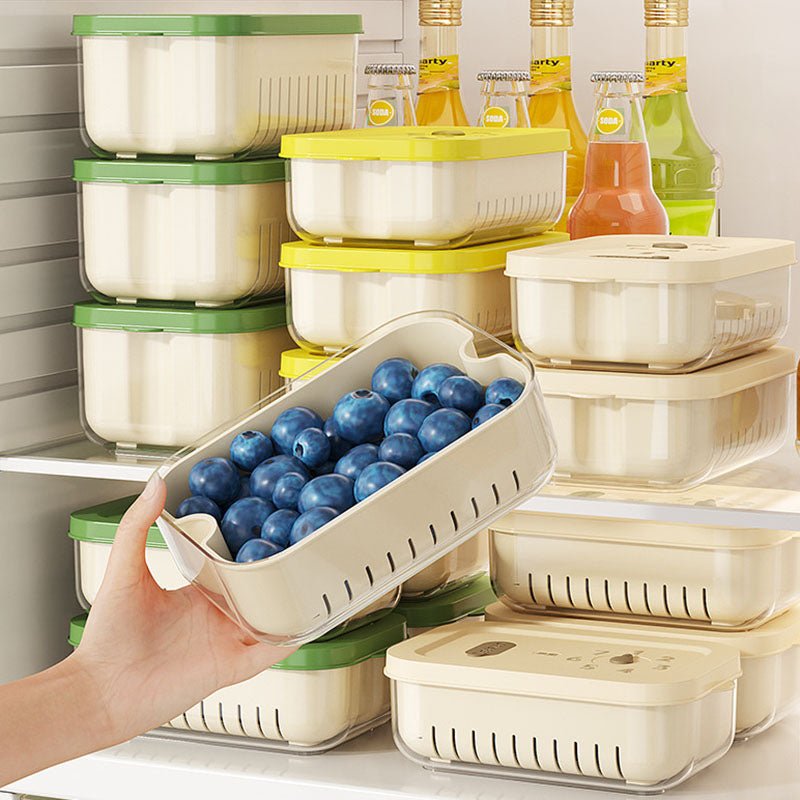 Vegetable Crisper Box - Double - Layer Food Organizer - EmporiumForAll