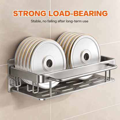 Wall-Mounted Kitchen Sponge Holder & Sink Organizer – Soap Drainer, Towel Rack & Storage Shelf - EmporiumForAll
