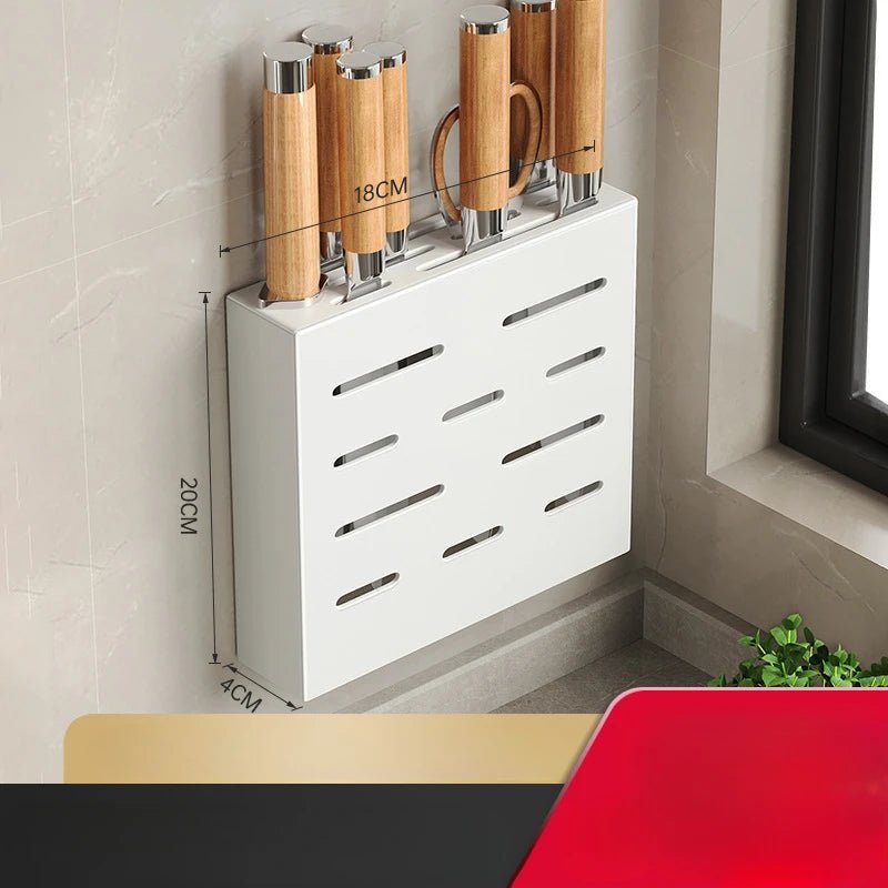 Wall - Mounted Knife Rack: No - Drill Kitchen Storage Solution - EmporiumForAll